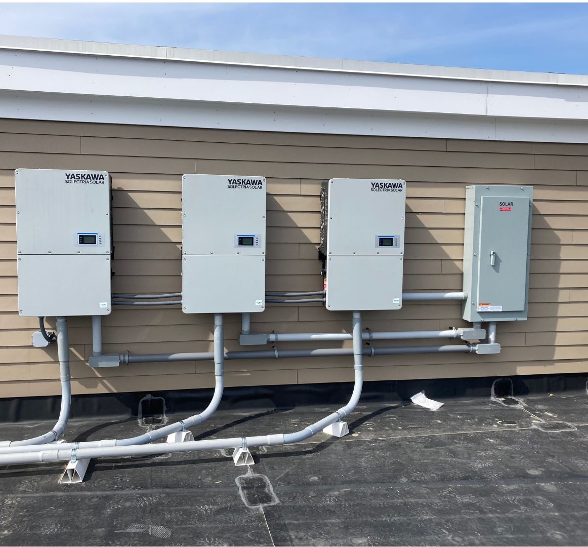 Solar energy system components in Boston